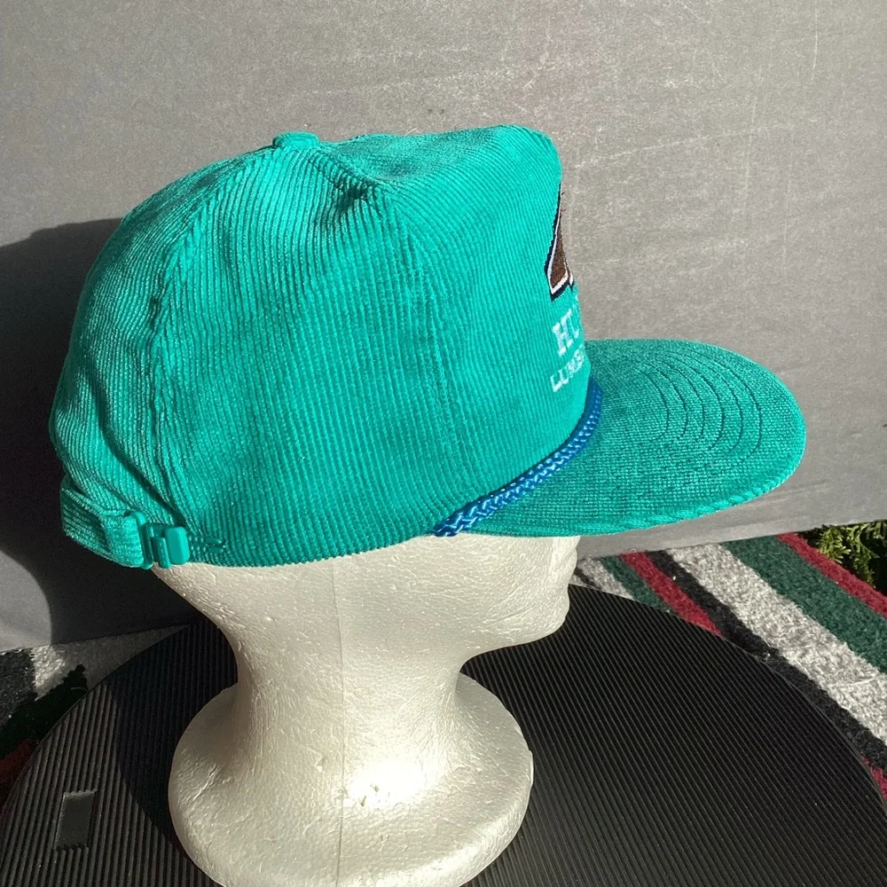 OTTO Teal Corduroy Trucker Hat with Brown Logo - Picture 5 of 12